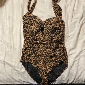 Torrid Animal Print One-Piece Bathing Suit